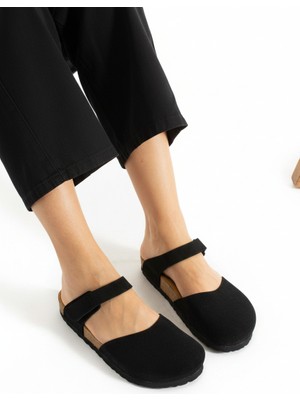 Lugano Hakiki Deri Mantar Taban Ortopedik Terlik