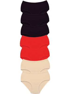 7 Adet Tutku Kadın Yüksek Bel Bato Kalın Lastik Külot S11