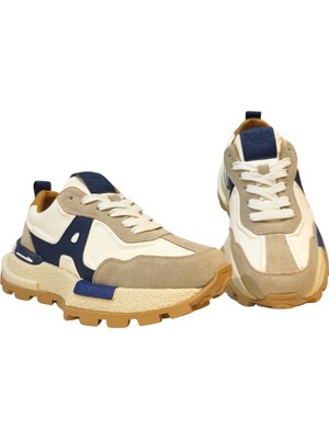 Guja Erkek Kalın Kaydırmaz Kauçuk Taban Bağcık Kapamalı Renk Detaylı Sneakers Ayakkabı