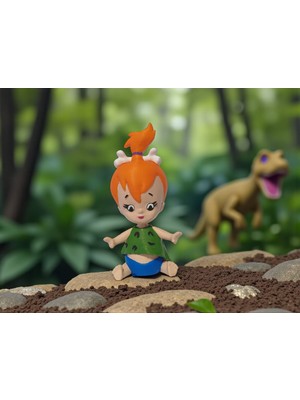 Efser Atölye Taş Devri Çakıl ve Bambam 12 cm Dekor Figür