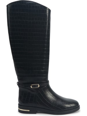 Nine West Nucıa2 5pr Siyah Kadın Düz Çizme