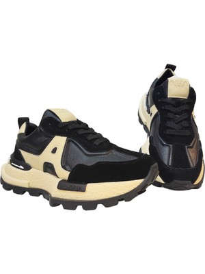 Guja Erkek Kalın Kaydırmaz Kauçuk Taban Bağcık Kapamalı Renk Detaylı Sneakers Ayakkabı