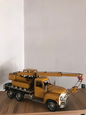 Dekoratif Metal Vinç Iş Makinesi