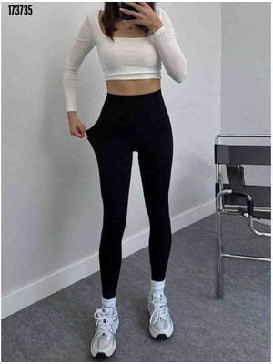 Kadın Yüksek Bel Korse Detay Toparlayıcı Tayt, Kırmızı Gül Figürlü Kolye Hediye