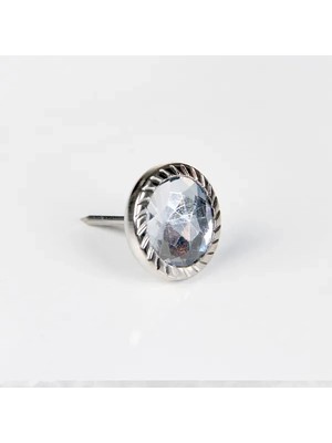 Dekoratif Parlak Taşlı Kabara Raptiye 17 mm - 500