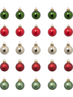 Ağaç Süsü, Karışık Renkler, 3.5 Cm, 25 Adet