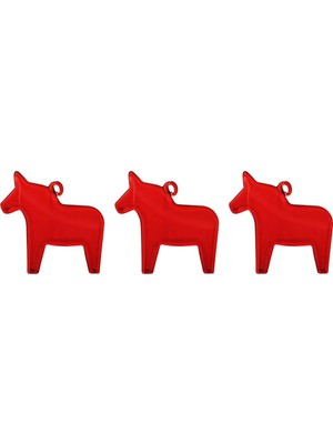 Ağaç Süsü, Kırmızı, 6.5 Cm, 3 Adet