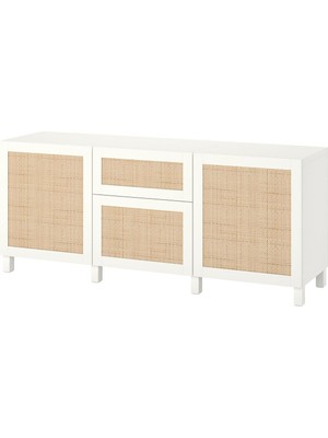 Dolap Kombinasyonu, Beyaz-Kahverengi, 180X42X74 Cm, Studsvıken, Stubbarp