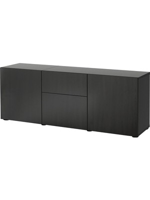 Dolap Kombinasyonu, Venge, 180X42X65 Cm, Lappvıken, Fren Raylı