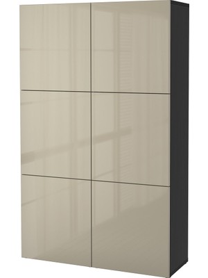 Dolap Kombinasyonu, Venge-Parlak Cila-Bej, 120X40X192 Cm, Selsvıken