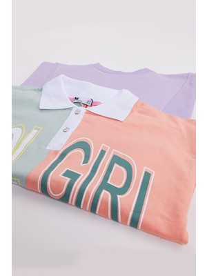 Harika Kids Kız Çocuk Orta Kalınlıkta Baskılı 2'li Paket Sweatshirt
