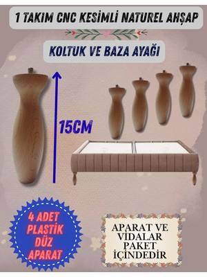 15CM Cnc Kesimli Koltuk Baza Ayağı