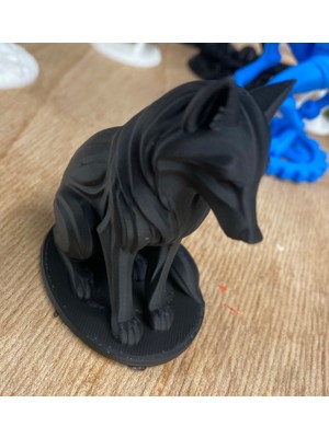 Kurt Heykeli Siyah Renk Mini Figür Oyuncak 10CM