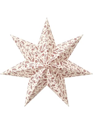 Abajur Başlığı, Kırmızı-Beyaz, 48 cm