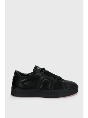 Lufian Zeus Erkek Deri Sneaker Ayakkabı Siyah