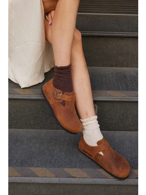 Oxford Hakiki Deri Mantar Taban Ortopedik Ayakkabı