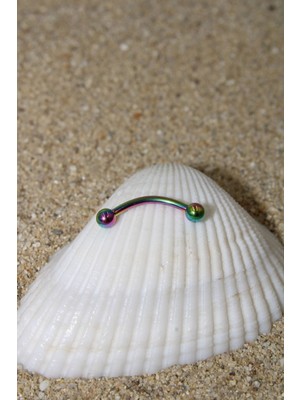 Piercing Kaş Piercing Snug Cerrahi Çelik Gökkuşağı Renk Top Çap 3 mm