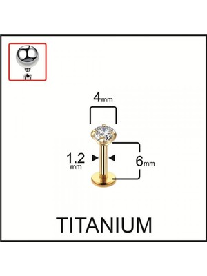 Aida Jewelss Yüksek Kalite G23 Titanyum Pırlanta Modeli Dudak Kıkırdak Helix Tragus Titanium Piercing