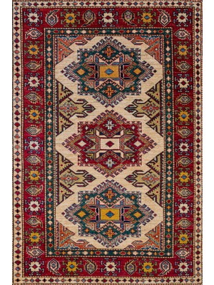 Bordo Madalyon Modern Etnik Desenli Halı  | Makinada Yıkanabilir | Hav Toz Vermez | Leke Tutmayaz | Kaymaz Taban | Dijital Makine Baskı | Salon Yolluk Mutfak Halısı