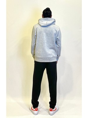 Süperlife Erkek Kapşonlu Rahat Kalıp Içi Polarlı 3 Iplik  Kalın Air Nakışlı Swetashırt SPR24SW07