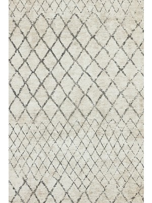 Hali.Net 100x250 cm Krem Baklava Deseni Modern Geometrik Halı | Mutfak Yolluk Halısı | Hav Vermez Leke Tutmaz | CORNELİA-9232