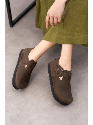 Oxford Hakiki Deri Mantar Taban Ortopedik Yüksek Eva Ayakkabı