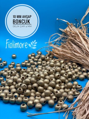 10 mm Ahşap Boncuk (50 gr 130 Adet)Geniş Delik Çapı 4 mm Makrome Çanta Bileklik Takı Renkli
