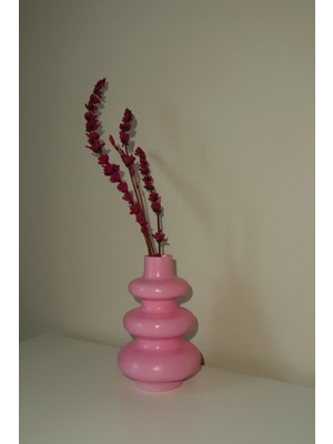 Spiral Görünümlü Vazo (Balon Form) | Minimalist Bohem Dekor Objesi