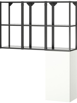 Raf Ünitesi, Beyaz-Antrasit, 120X32X150 cm