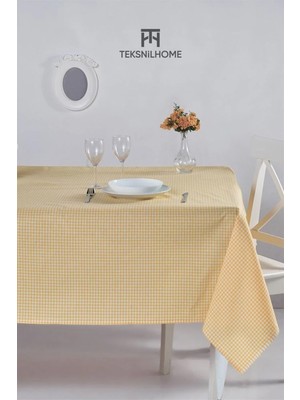 Teksnil Home | Pötikare Klasik Sarı Masa Örtüsü Kamp Piknik Örtüsü 170X170 cm