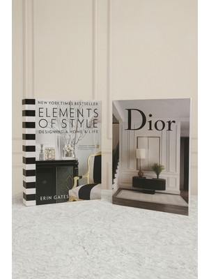 Dekoratif Kitap Kutu 2'li Set (El/d)