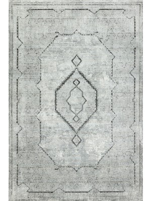 Hali.Net 120x180 cm Gri Açık Gri Geometrik Modern Soyut Halı | Salon Yatak Odası Halısı | Hav Vermez Leke Tutmaz | QUEEN-8104