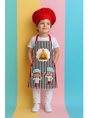 Ays Home Anaokulu Etkinlik Önlüğü Seti (1 Önlük 1 Şapka)