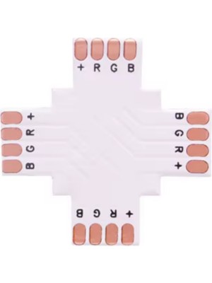 Rgb Şerit LED Birleştirme Aparatı + Tipi Birleştirme Konnektörü (5 Adet)