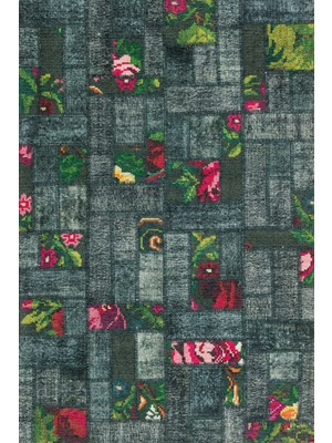 Gri Karabağ Modern Etnik Desenli Halı  | Makinada Yıkanabilir | Hav Toz Vermez | Leke Tutmayaz | Kaymaz Taban | Dijital Makine Baskı | Salon Yolluk Mutfak Halısı