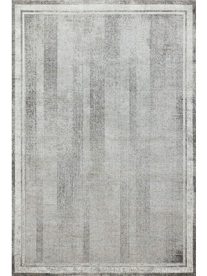 Hali.Net 120x450 cm Desenli Açık Gri Çizgili Modern Soyut Çizgili Halı | Salon Yatak Odası Halısı | Hav Vermez Leke Tutmaz | SAVANNAH-9002