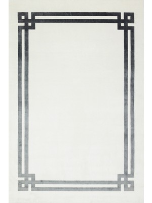 Siyah Çerçeveli Modern Etnik Desenli Halı  | Makinada Yıkanabilir | Hav Toz Vermez | Leke Tutmayaz | Kaymaz Taban | Dijital Makine Baskı | Salon Yolluk Mutfak Halısı