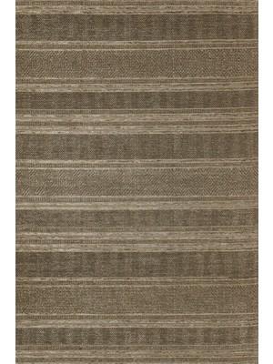 Bespoky 80x150 cm Çok Renkli Kahverengi Çizgili Bohem Geometrik Yıkanabilir Halı | Yatak Odası Mutfak Halısı | Leke Tutmayan, Kaymaz | GLORİA-4003