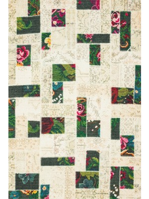 Krem Karabağ Modern Etnik Desenli Halı  | Makinada Yıkanabilir | Hav Toz Vermez | Leke Tutmayaz | Kaymaz Taban | Dijital Makine Baskı | Salon Yolluk Mutfak Halısı