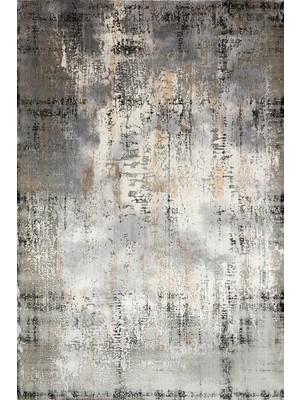 Hali.Net 120x300 cm Gri Soyut Modern Soyut Halı | Salon Yatak Odası Halısı | Hav Vermez Leke Tutmaz | PORTOFİNO-6771