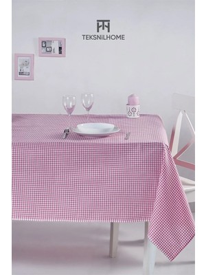 Teksnil Home | Pötikare Klasik Pembe Masa Örtüsü Kamp Piknik Örtüsü 170X170 cm