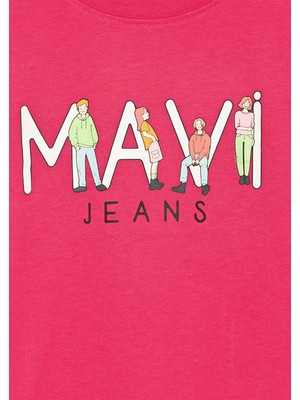 Mavi Mavi Jeans Baskılı Pembe Tişört 7610286-71111