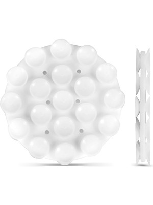 Çift Taraflı Silikon Vakumlu Telefon Tutucu, Çok Işlevli ve Güçlü Vantuzlu Beyaz