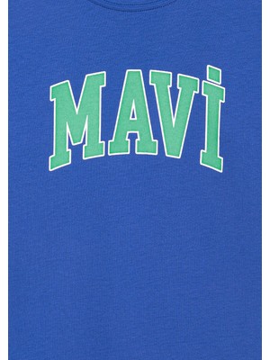 Mavi Mavi Logo Baskılı Mavi Tişört 6610030-70576