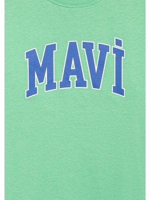 Mavi Mavi Logo Baskılı Yeşil Tişört 6610030-71789