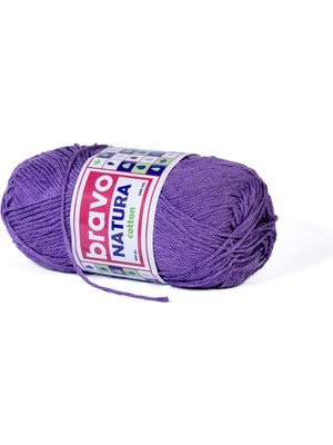 Natura %100 Koton Iplik 100 Gram 200 Metre (Renk Kodu:504) Mürdüm