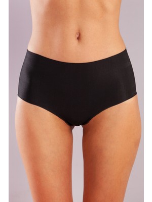 Golshan Girdle Invisible Slip, Iz Yapmayan Görünmez Lazer Kesim Siyah Külot
