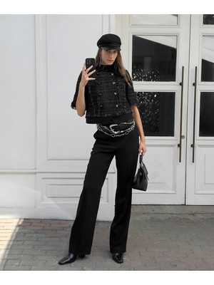 Kumaş Mix Straight Fit Pantolon IW6250003191001