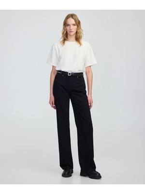 Zincirli Kemerli Wide Leg Jean Pantolon IW6250018048001