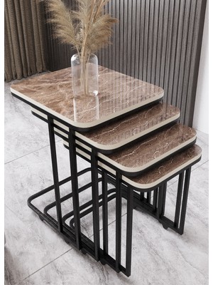 Avenza Living 4'lü Zigon Sehpa Çay Sehpası